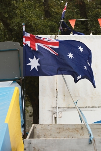 Australian flag at carnival in Melbourne