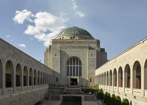 Australian War Memorial from upper level - Australian Stock Image