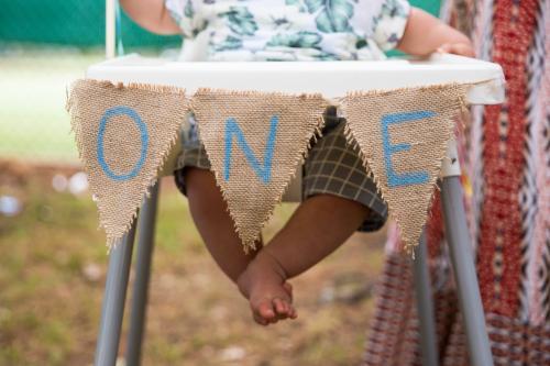 Baby's first birthday - Australian Stock Image