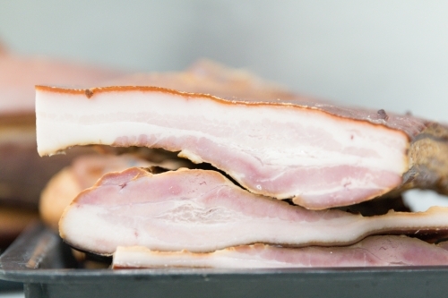 Bacon before it's sliced - Australian Stock Image