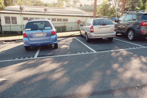 Bad parking of car - Australian Stock Image