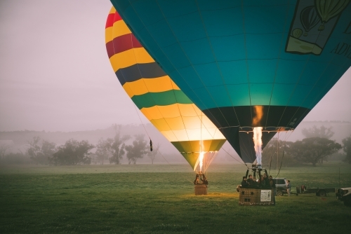 Balloons launching in the Avon Valley in Western Australia