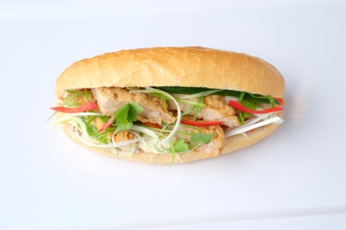 Banh mi on blank background - Australian Stock Image