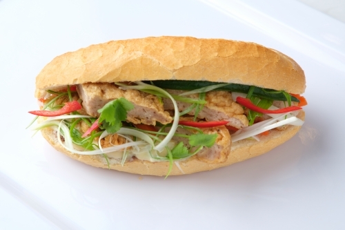 Banh mi on blank background - Australian Stock Image
