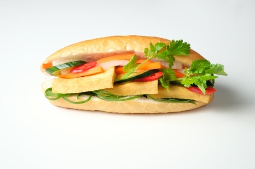 Banh mi on blank background - Australian Stock Image