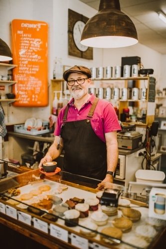 Barista making coffee - Australian Stock Image