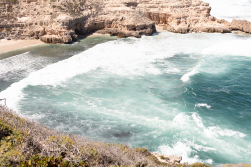 Bay along the clifftop drive art trail at Elliston - Australian Stock Image