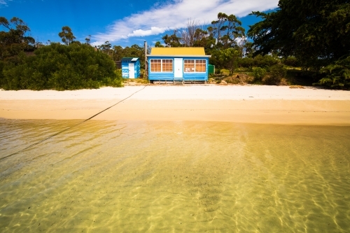 Beach Shack, Cockle Creek - Australian Stock Image