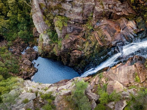 Beautiful waterfall and swimming hole in Southern Highlands - Australian Stock Image