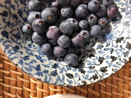 Berries in bowl on tray - Australian Stock Image