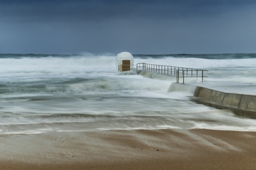 Big swell at Merewether Ocean Baths