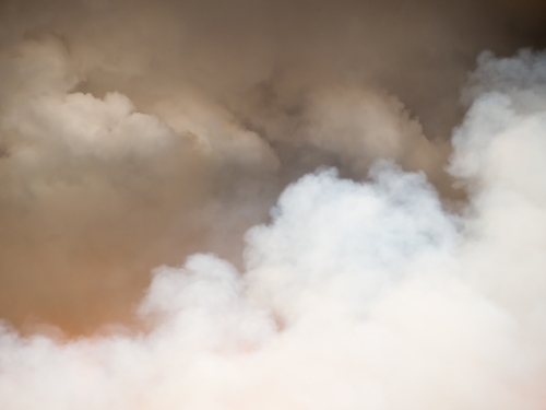 Billowing cloud of smoke
