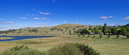 Blayney Wind Farm, wind power station at Lake Carcoar in New South Wales - Australian Stock Image