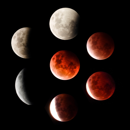 Blood moon eclipse - Australian Stock Image