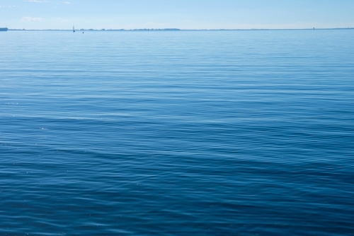 Blue water of Geelong Bay