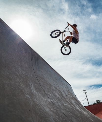 Bmx jump - Australian Stock Image