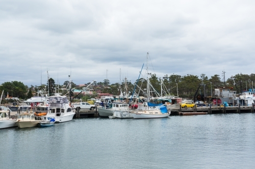 Boats in the Ulladulla harbour - Australian Stock Image