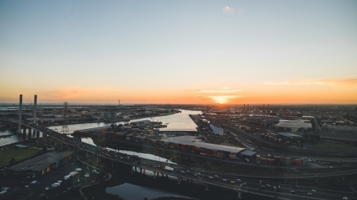 Bolte Bridge at sunset - Australian Stock Image