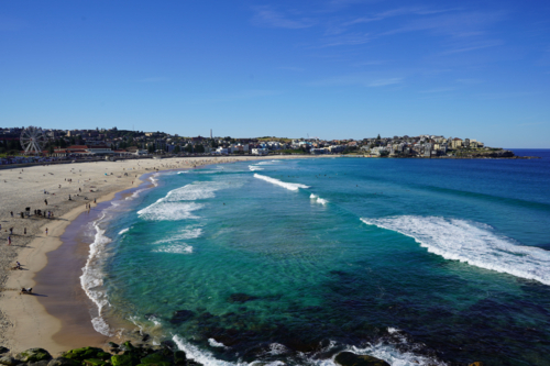 Bondi Beach clear skies - Australian Stock Image