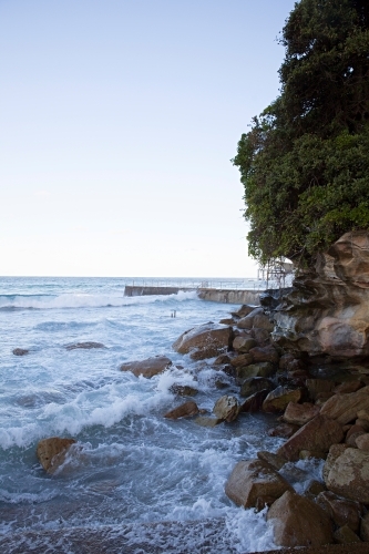 Bondi beach / Tamarama at sunset - Australian Stock Image