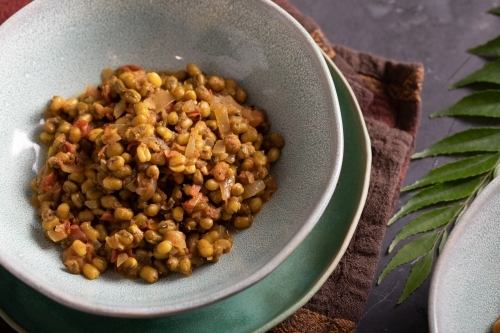 Bowl of Dahl close up - Australian Stock Image