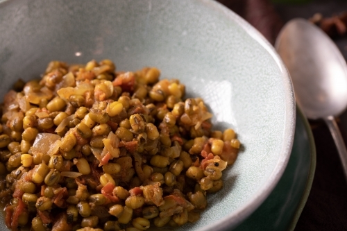 Bowl of Dahl close up - Australian Stock Image