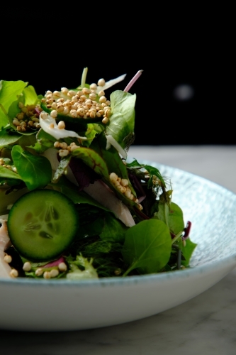 Bowl of green salad - Australian Stock Image