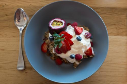 Bowl of muesli, fruit and yoghurt - Australian Stock Image