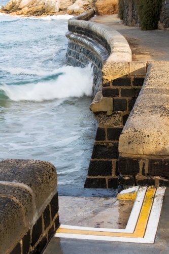 Breakwater at regional coastal town - Australian Stock Image