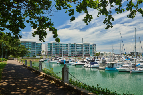 Breakwater marina in Townsville, Queensland - Australian Stock Image