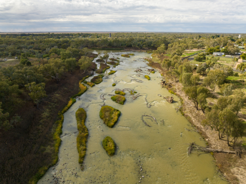 Brewarrina Fish Traps - Australian Stock Image