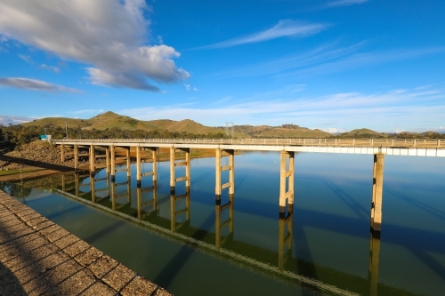 Bridge over Lake Eildon in the Central Highlands region of Victoria - Australian Stock Image