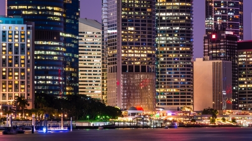 Brisbane City during blue hour - Australian Stock Image