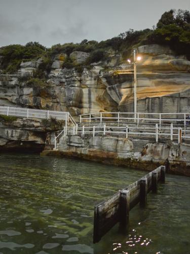 Bronte Ocean pool at dusk - Australian Stock Image