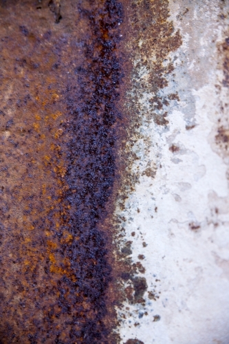 Brown & white rust detail - Australian Stock Image