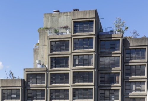 Brutalist style architecture - Australian Stock Image