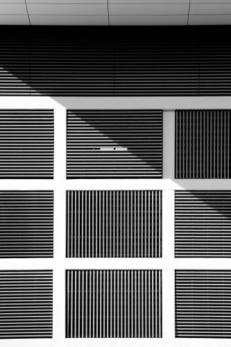 Building Facade with Grid Structure