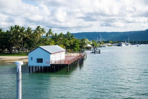 Building structures at the Port Douglas marina - Australian Stock Image