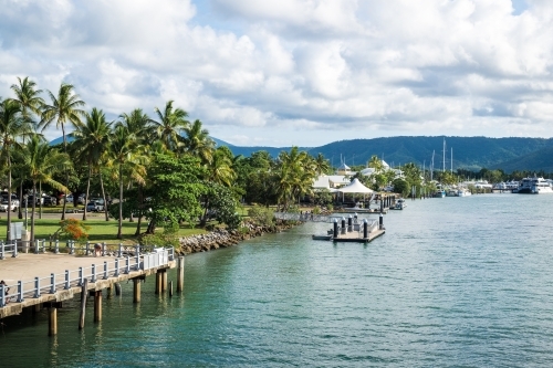 Building structures at the Port Douglas marina - Australian Stock Image