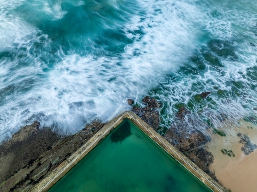 Bulli Ocean Pool near Wollongong. Australia - Australian Stock Image