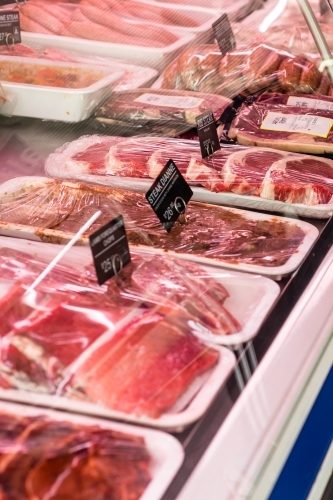 butcher shop meat - Australian Stock Image