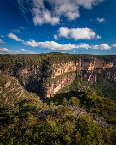 Butter box canyon near Mt Hay in the Blue Mountains National Park - Australian Stock Image