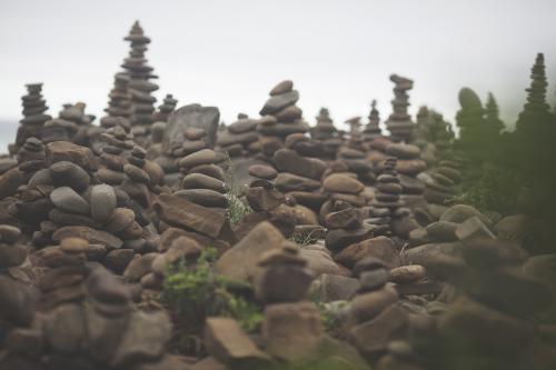 cairn rock formation - Australian Stock Image