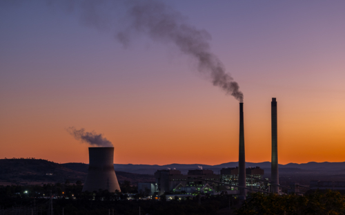 Callide power Station at dusk - Australian Stock Image