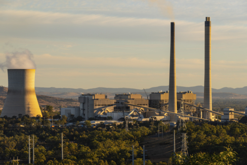 Callide Power Station is located near Biloela, in Central Queensland, Australia. It is coal powered - Australian Stock Image