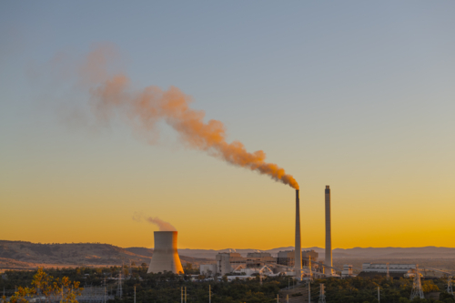 Callide Power Station is located near Biloela, in Central Queensland, Australia. It is coal powered - Australian Stock Image