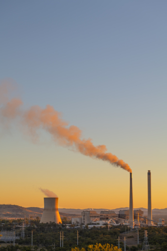 Callide Power Station is located near Biloela, in Central Queensland, Australia. It is coal powered - Australian Stock Image