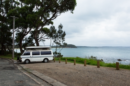 Camper van at Narrawallee, south Coast, new south wales - Australian Stock Image