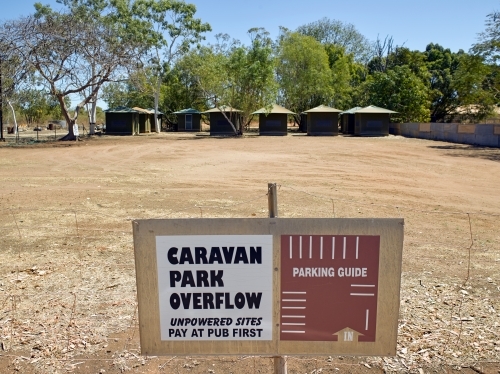 Camping area in outback town - Australian Stock Image