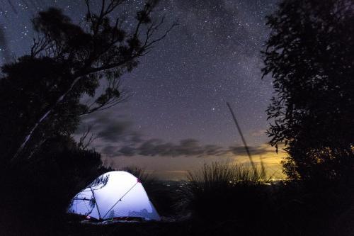 Camping under the stars on Mount Barney